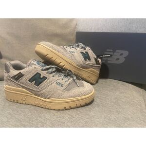 New Balance 550 Suede Gray Green Rare Cordura - Mens Size 5 - BNIB